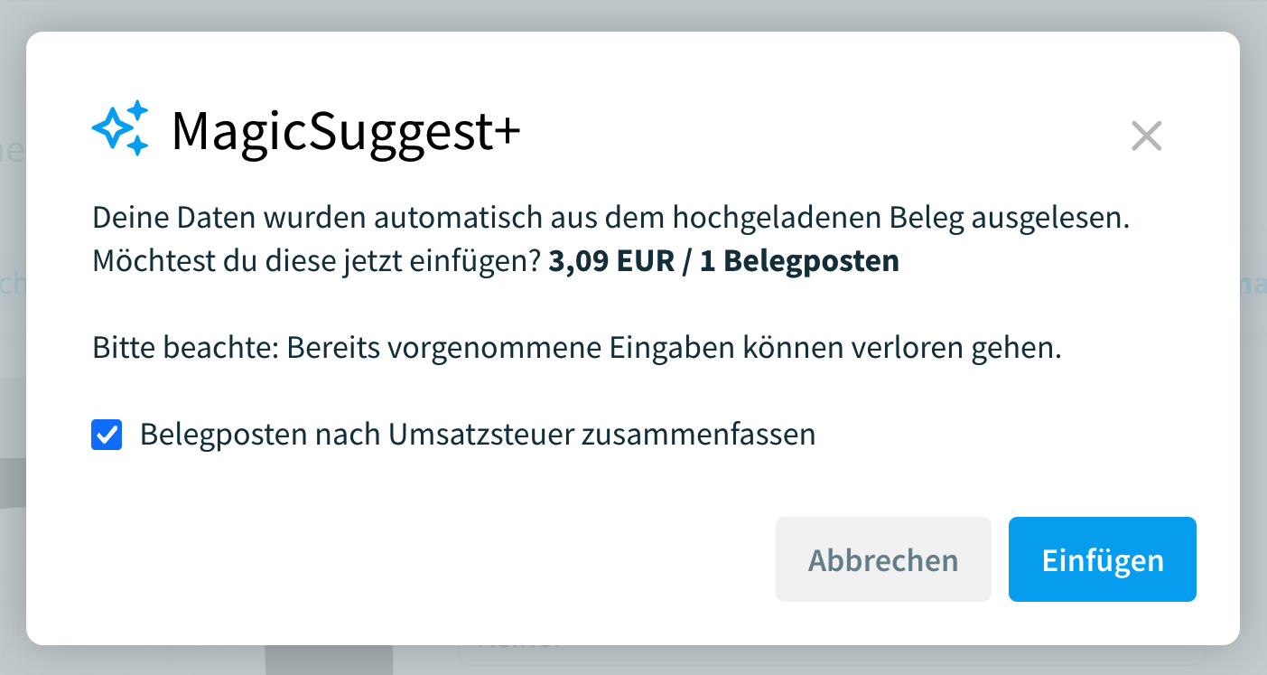 Datenextraktion mit KI Dialog