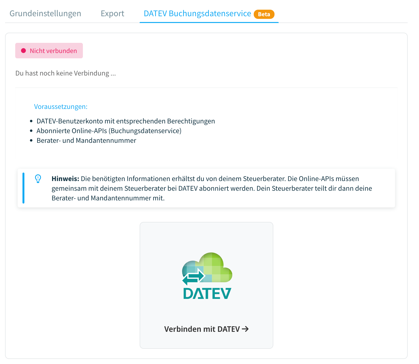 DATEV-Buchungsdatenservice