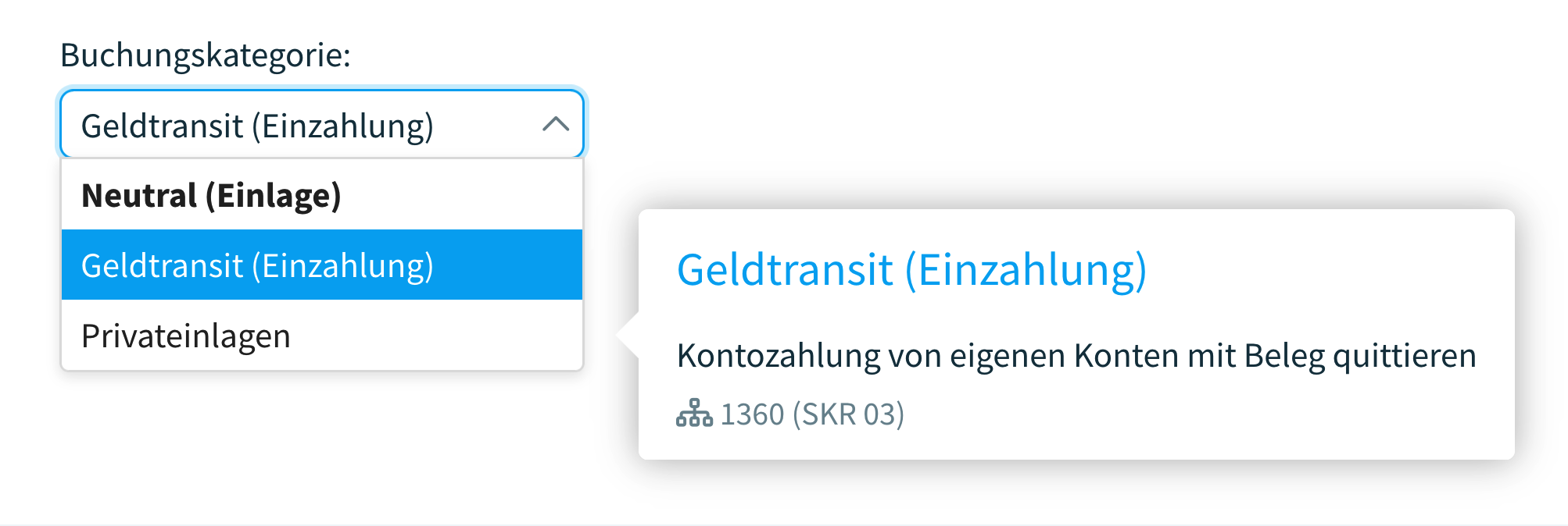 Kasse eröffnen mit Geldtransit