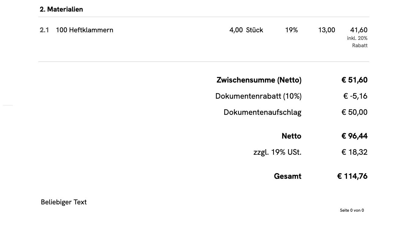 Den Kleinunternehmerhinweis ändern